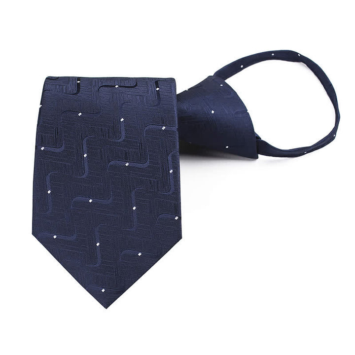 Men's Distant Galaxy Zipper Necktie - Blue - image 4