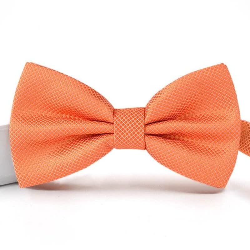 Men's Micro-checked Basic Color Bow Tie