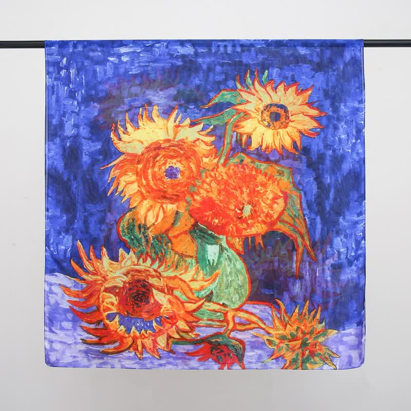 Women's Van Gogh Sunflowers Thin Scarf