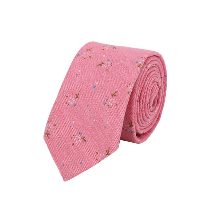 Men's Elegant Floral Skinny Necktie