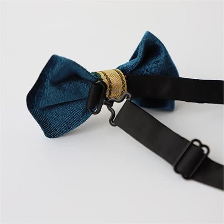 Men's Simple Twisting Velvet Bow Tie