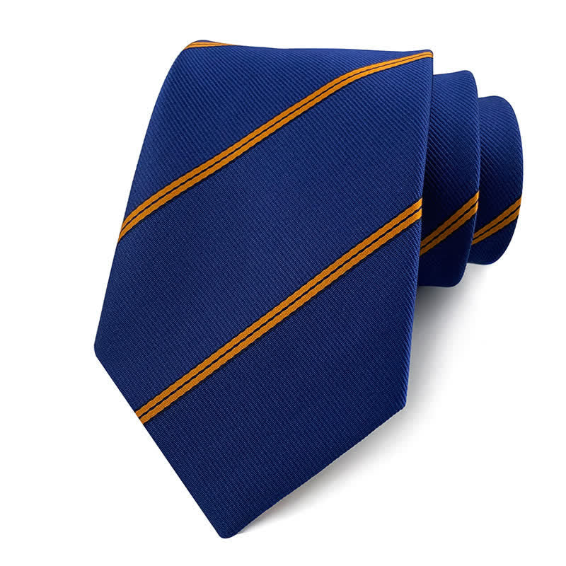Men's Traditional Repp Striped Office Necktie - Royal - image 4