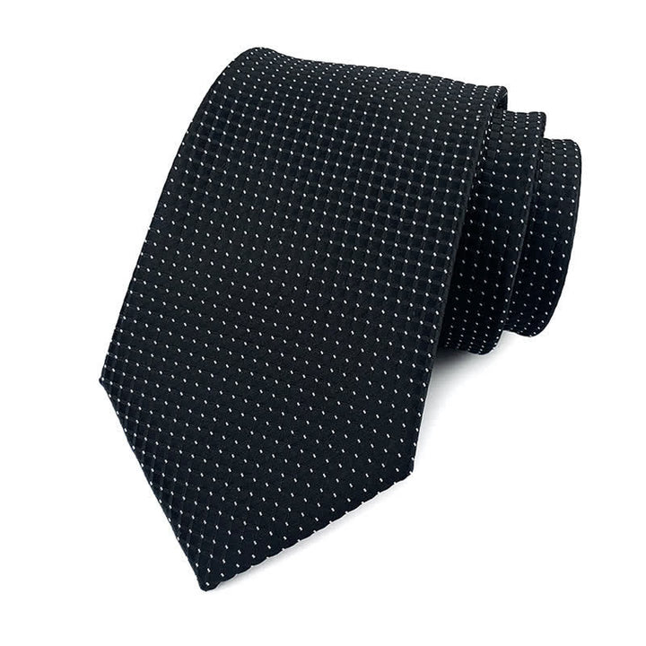 Men's Solid Color Subtle Checked Office Necktie