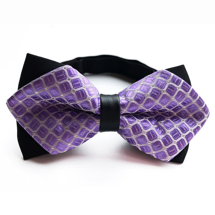 Men's Dotted Diamond Double-layer Pointy Bow Tie