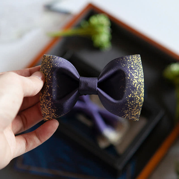 Men's Violet Resplendent Night Sky Bow Tie