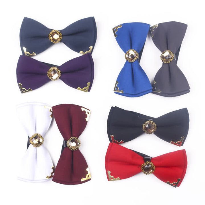 Men's Gem Golden Edge Cotton Bow Tie