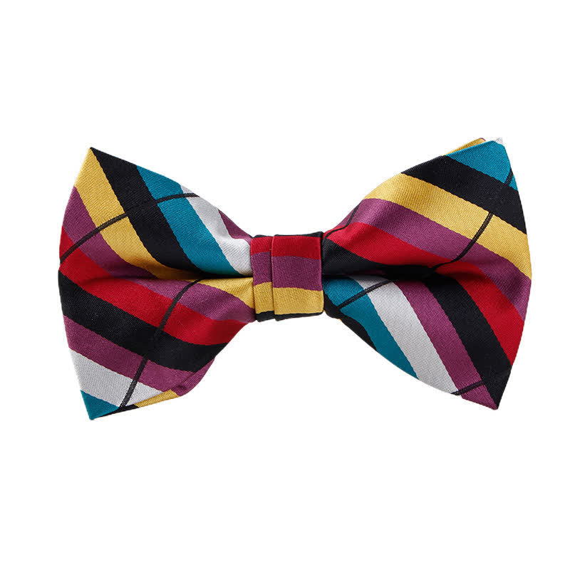 Men's Captivating Bright Striped Bow Tie