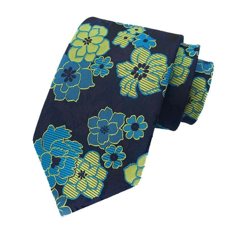 3Pcs Men's Blooming Flowery Necktie Set