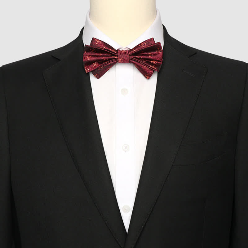 Men's Casual Burgundy Voyager Rudder Bow Tie