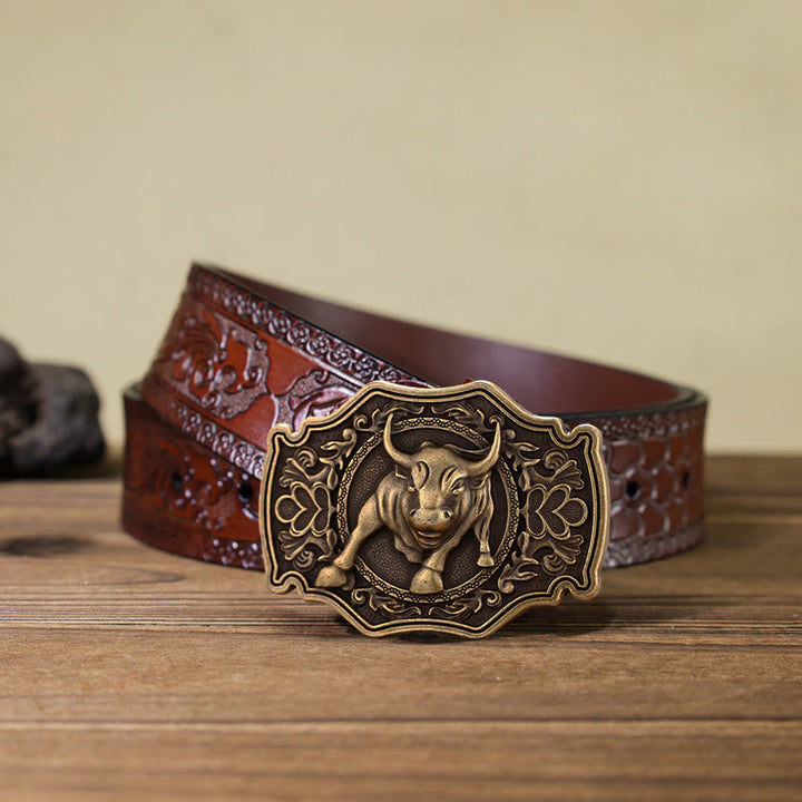 Men's DIY Matador Buckle Leather Belt