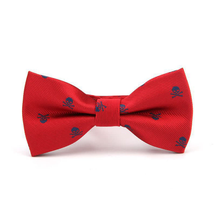 Men's Halloween Skeleton Cross Bones Bow Tie