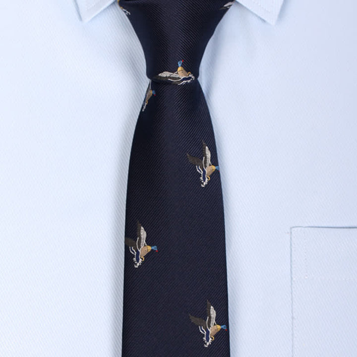 Men's MidnightBlue Flying Ducks Necktie