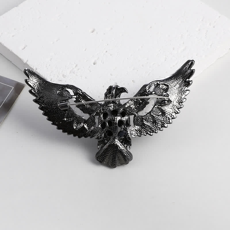 Men's Flying Hawk Gem Brooch