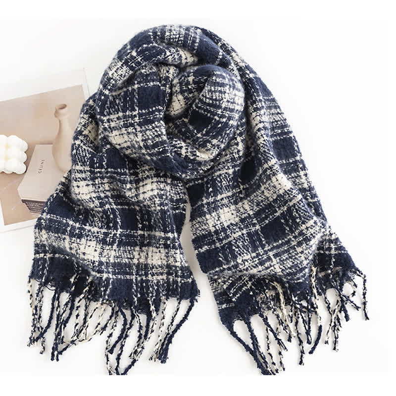 Women's Elegant Shawl Checkered Daily Scarf