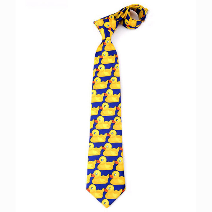 Men's Funny Yellow Barney Duck Necktie