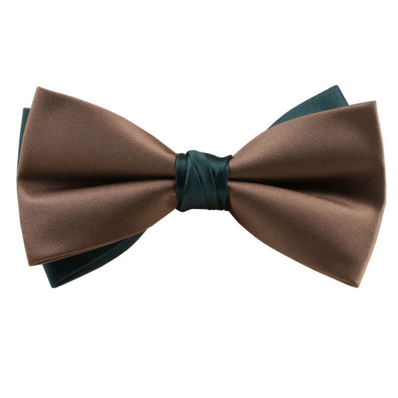 Men's Asymmetrical Two Tone Bow Tie