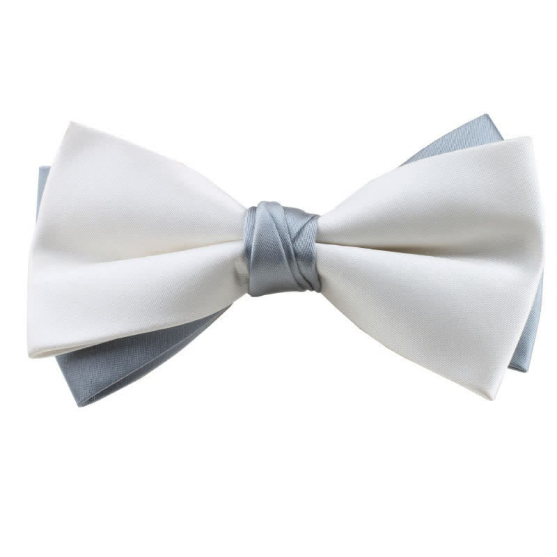 Men's Asymmetrical Two Tone Bow Tie