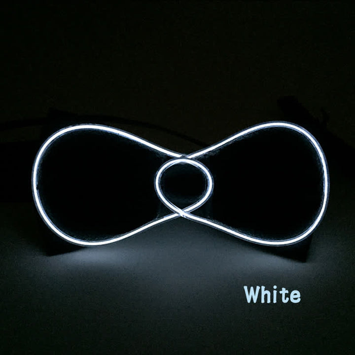 Flashing Round LED Glowing Bow Tie