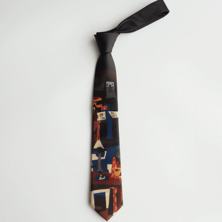 Men's Black & Red Three Musicians Necktie