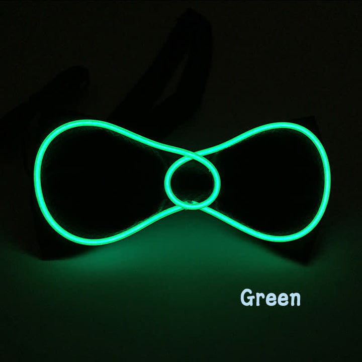 Flashing Round LED Glowing Bow Tie