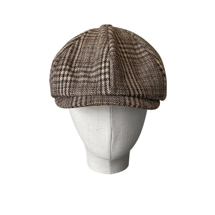 Ivy Gentlemen Plaid Octagonal Beret Cap