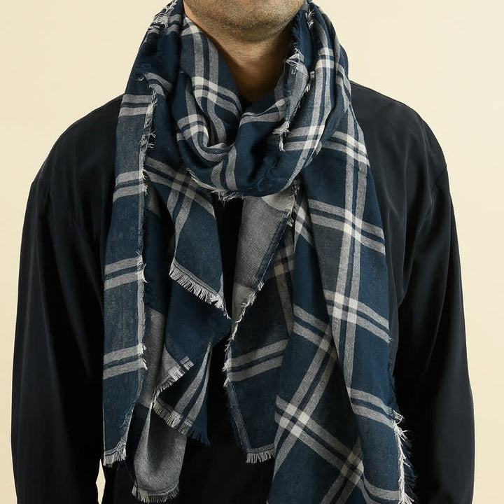 Men's Causal British Style Plaid Scarf - image 2