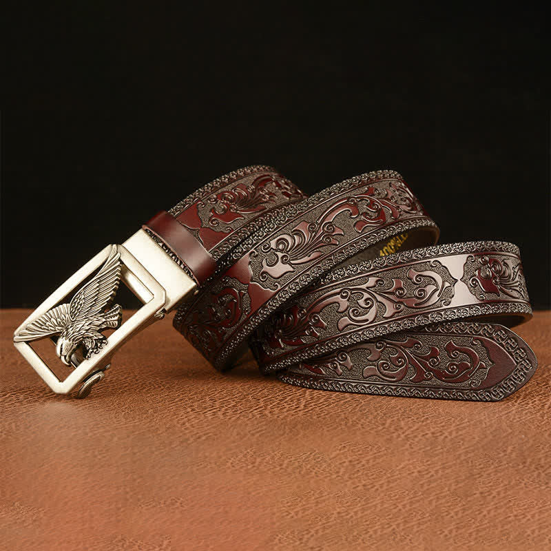 Men's Vintage Hollow Eagle Buckle Leather Belt