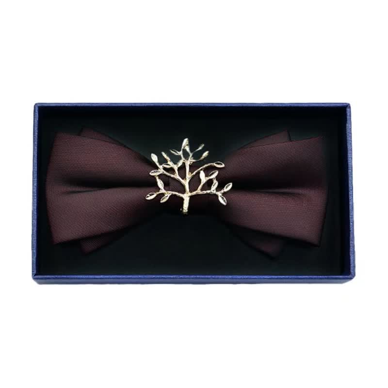 Men's Rhinestone Metal Matte Bow Tie