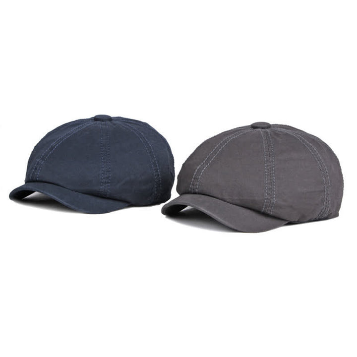 Casual Solid Color Cotton Daily Beret Cap