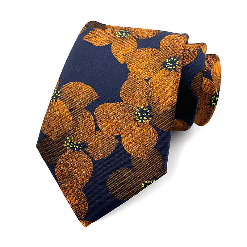 Men's Elegant Large Blossom Floral Necktie