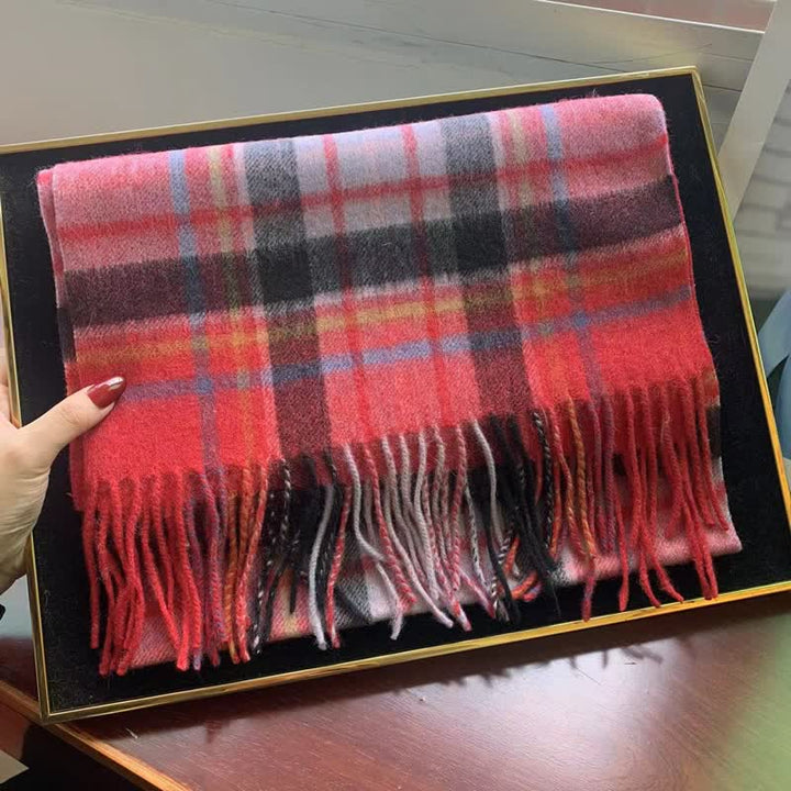 Unisex British Street Style Scotland Tartan Scarf