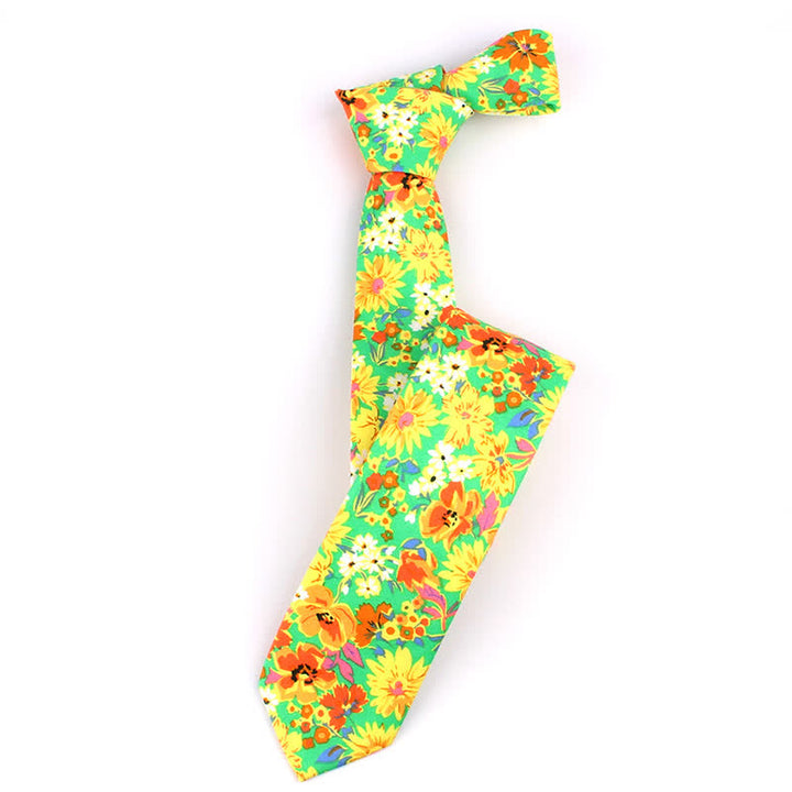 Men's Colorful Tropical Floral Necktie