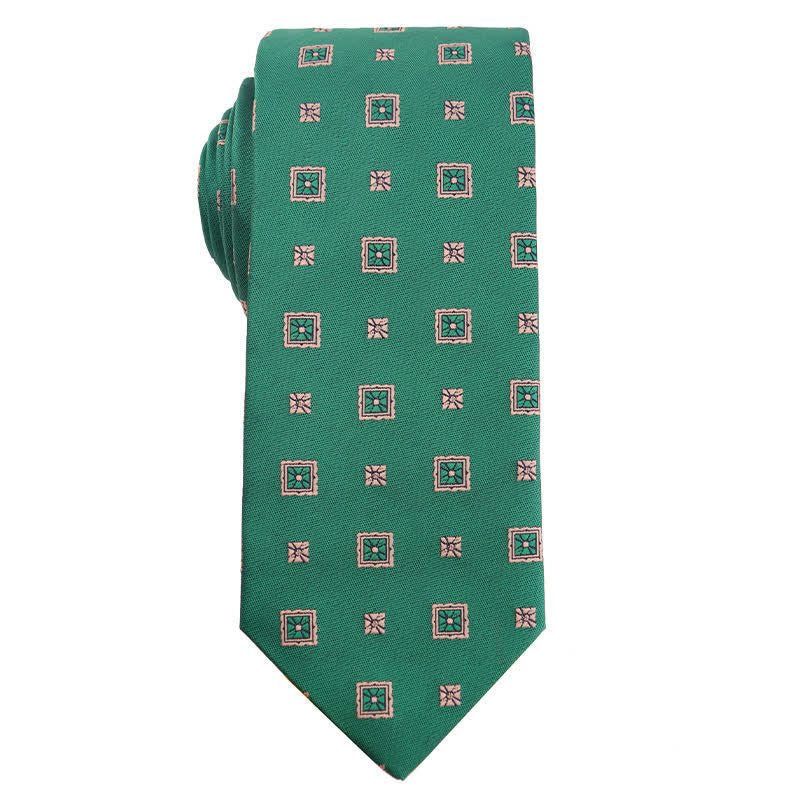 Men's Fresh Green & Yellow Series Necktie - Medallion - image 6