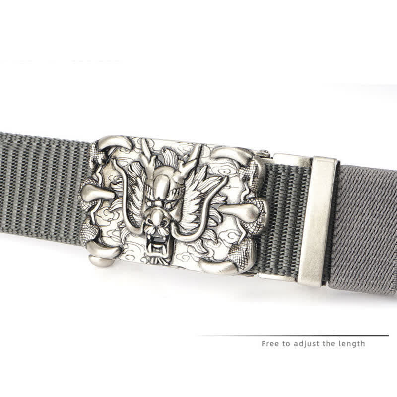 Men's Casual Dragon Decor Nylon Belt