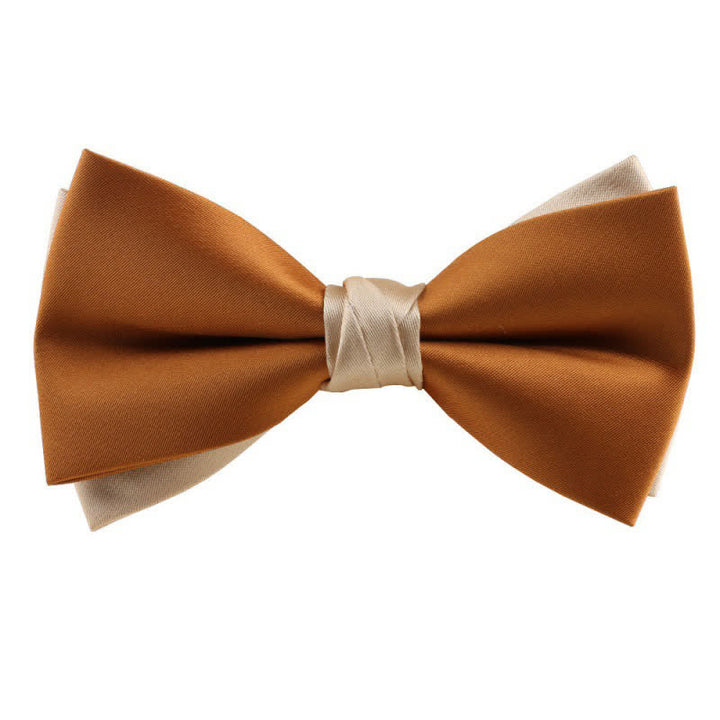 Men's Asymmetrical Two Tone Bow Tie