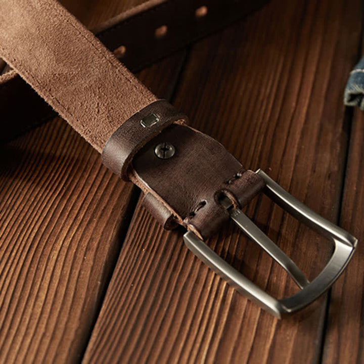 Men's Classic Textured Cowboy Leather Belt