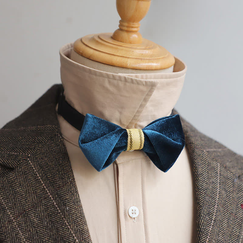 Men's Simple Twisting Velvet Bow Tie