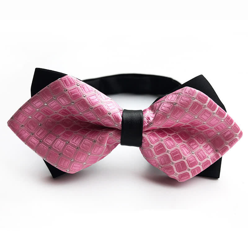 Men's Dotted Diamond Double-layer Pointy Bow Tie