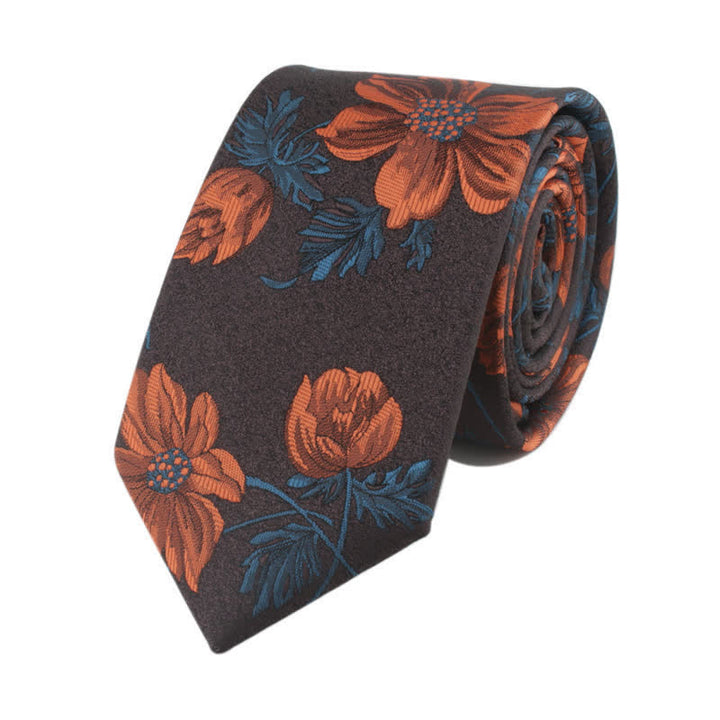 Men's Novelty Flower with Stem Necktie