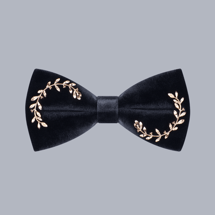 Men's Vine Leaves Velvet Bow Tie