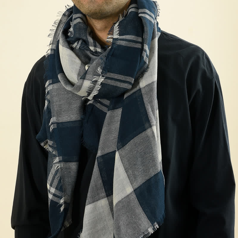 Men's Causal British Style Plaid Scarf - image 0
