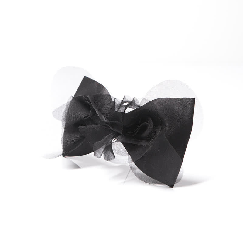 Men's Noble Classic Black Organza Bow Tie