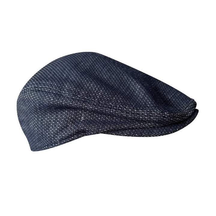 Painter Navy Linen Beret Flat Cap