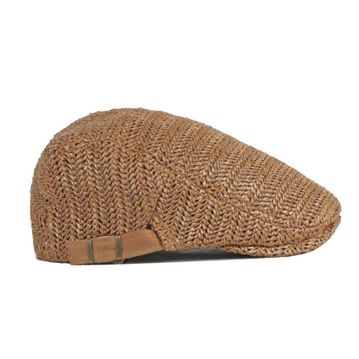 Summer Sunshade Weave Beret Cap