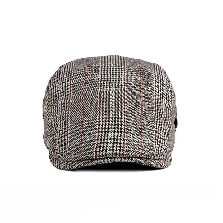 Classic Plaid Beret Cabbie Flat Cap