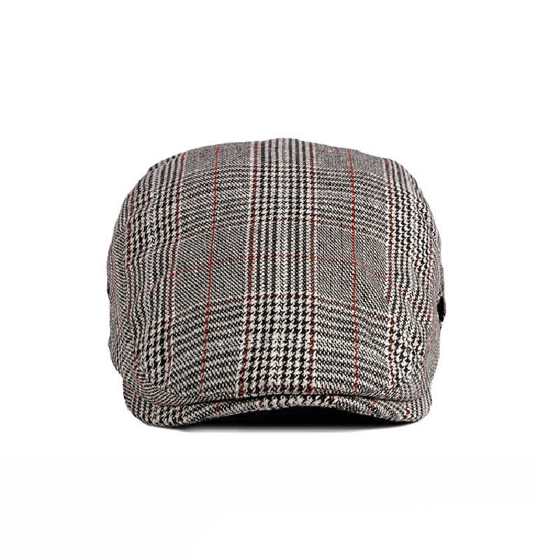 Classic Plaid Beret Cabbie Flat Cap - image 5