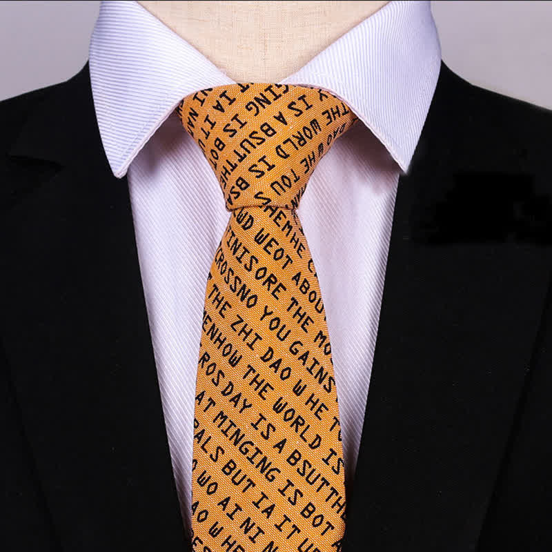 Men's Creative Casual English Letter Necktie