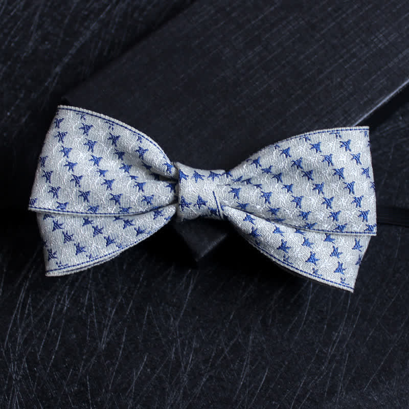 Men's Abstract Pattern Double Layers Bow Tie