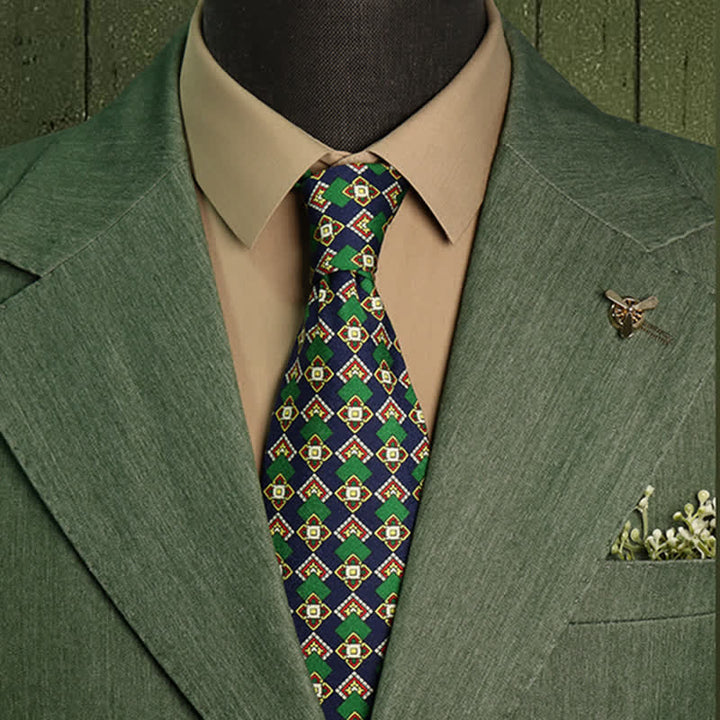Men's Luxurious Medallion Geometric Necktie - image 0