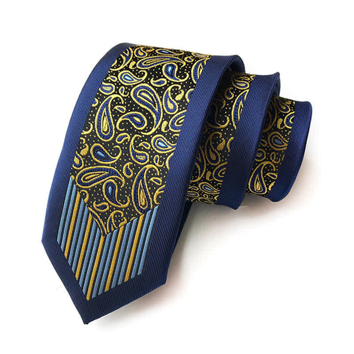 Men's Collision Inspire Paisley Floral Striped Necktie